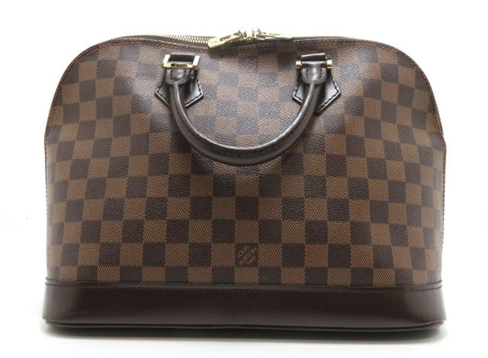 LOUIS VUITTON Alma Damier Handbag Brown